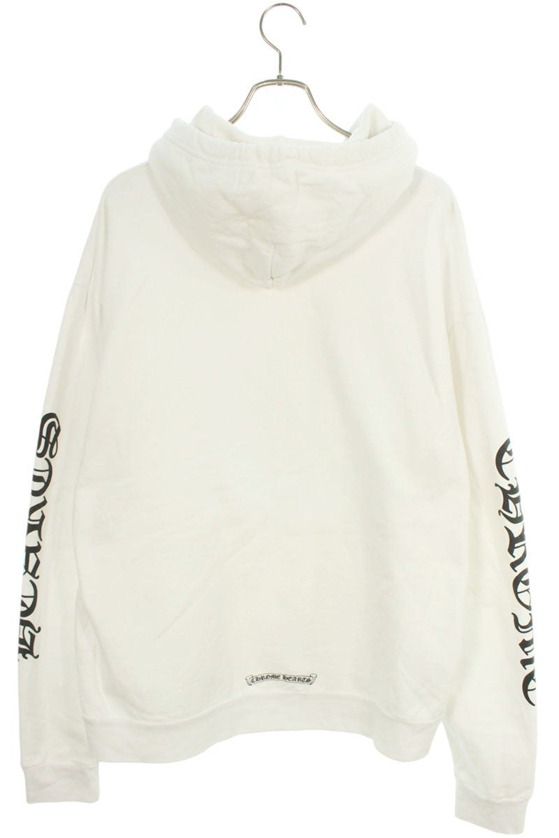 Chrome Hearts SWTSHRT PLVR Logo Print Pullover Hoodie White Size L