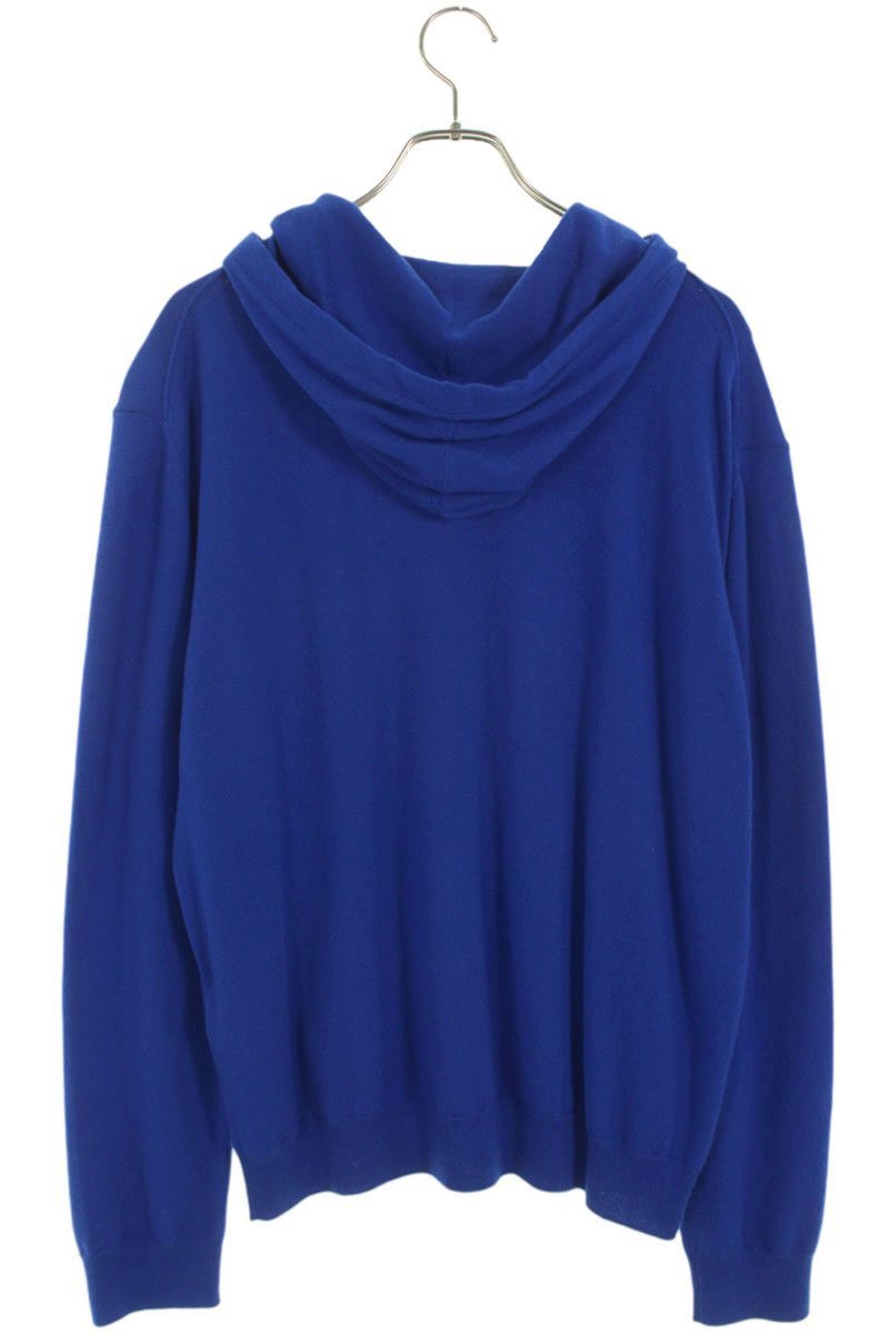 Louis Vuitton 22SS LV Embroidered Cashmere Pullover Hoodie Blue Size L
