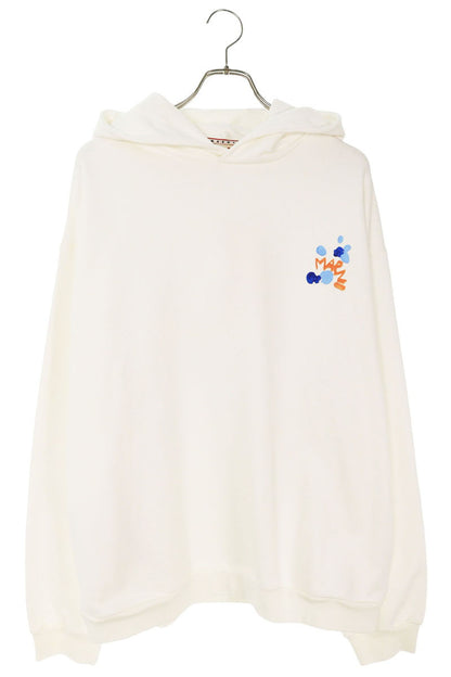 Marni Cotton Logo Print Pullover Hoodie White Size XL