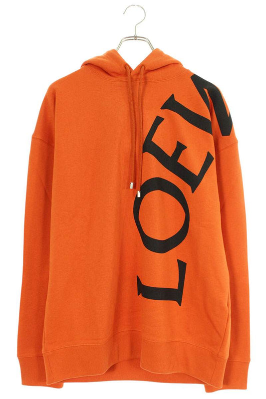 Loewe 25SS Logo Print Hoodie Orange Size S