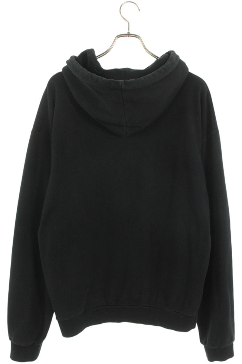 CELINE Classic Logo Loose Pullover Hoodie Black Size XL