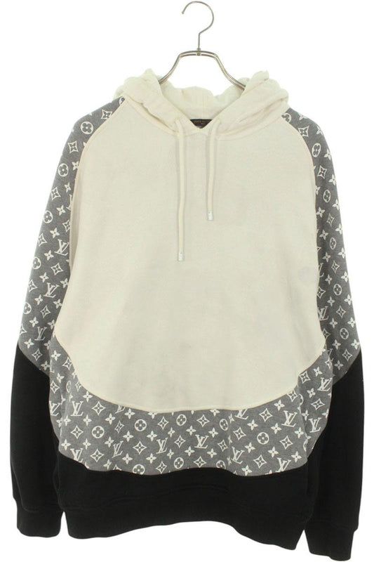 Louis Vuitton 20SS Hooded Hoodie White x Gray x Black Size XL