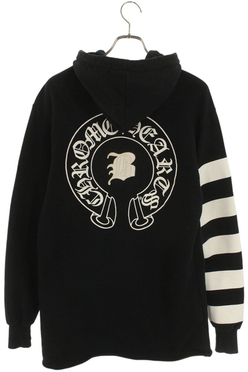 Chrome Hearts BELLA HD LNG Pullover Hoodie Black x Silver Size XS