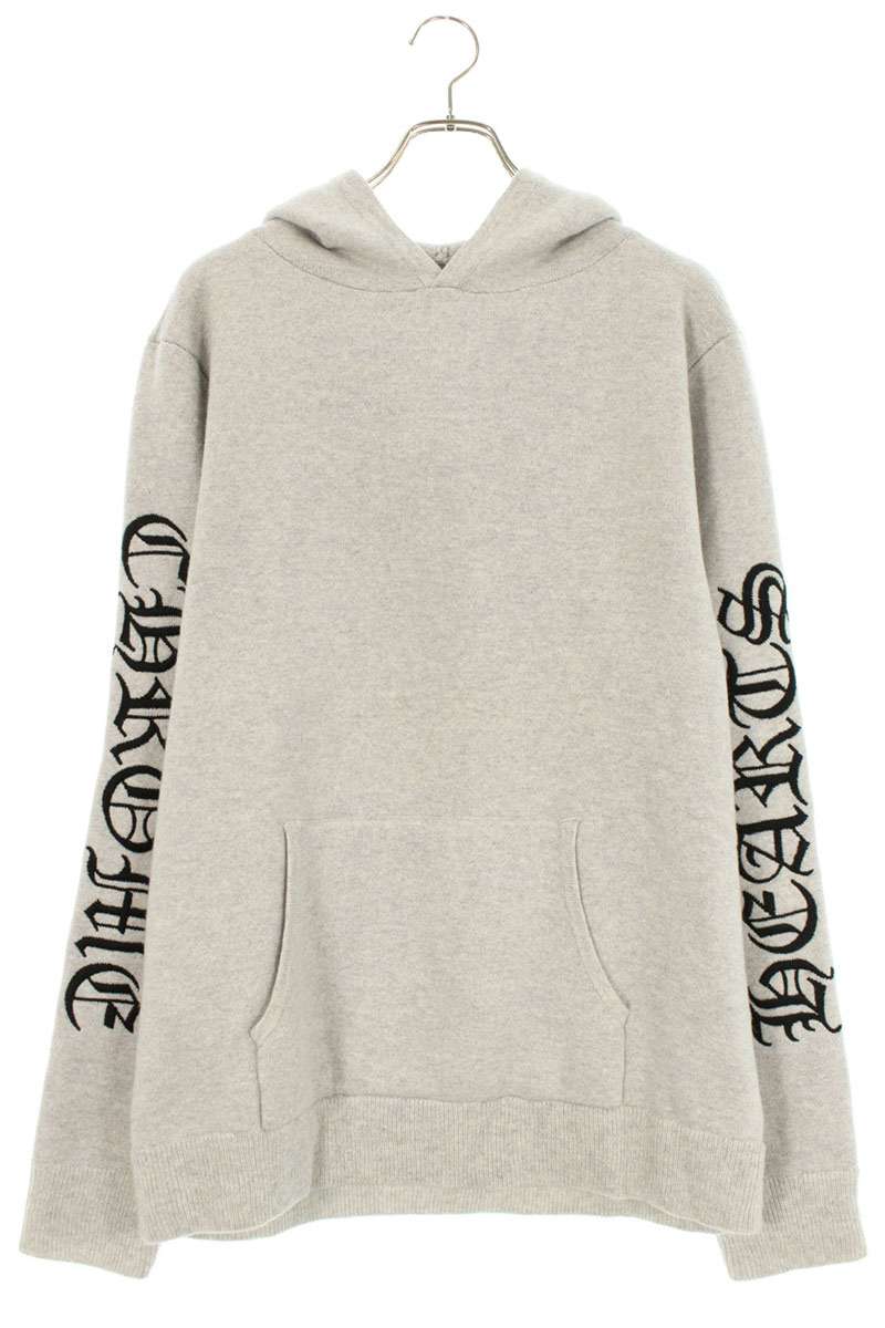 Chrome Hearts U LIFE SENTENCE Cashmere Hoodie Gray Size L