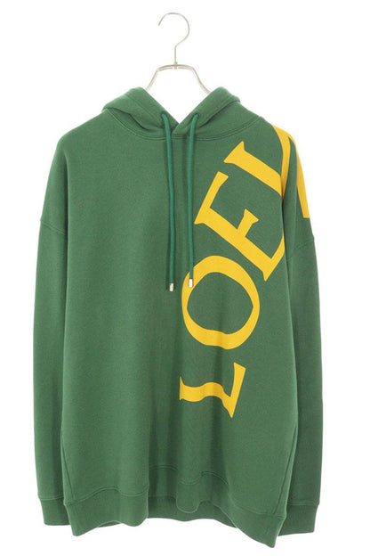 LOEWE 25SS Logo Print Hoodie Green Size L