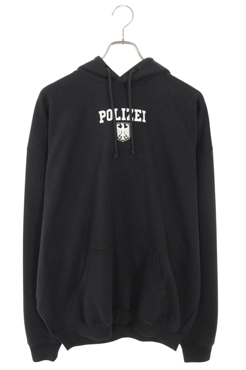 Vetements 25AW POLIZEI OVERSIZED Hoodie Black Size XS