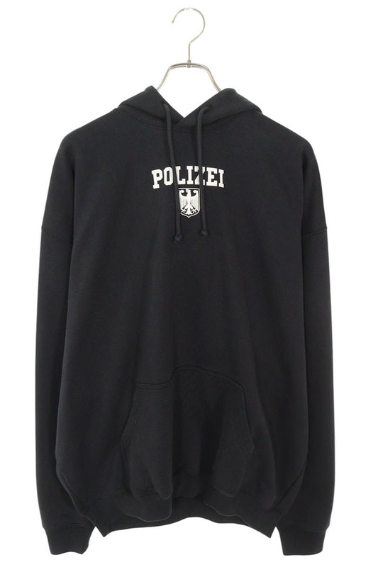 Vetements 25AW POLIZEI OVERSIZED Hoodie Black Size XS