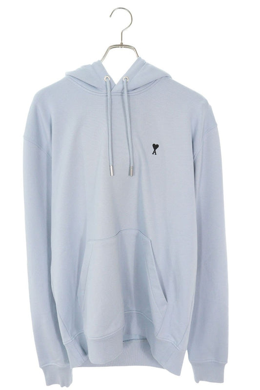 AMI 25AW Embroidered Pullover Hoodie Blue Size L