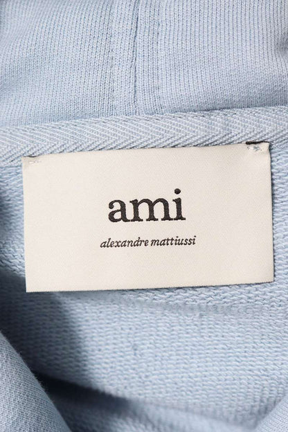 AMI 25AW Embroidered Pullover Hoodie Blue Size L