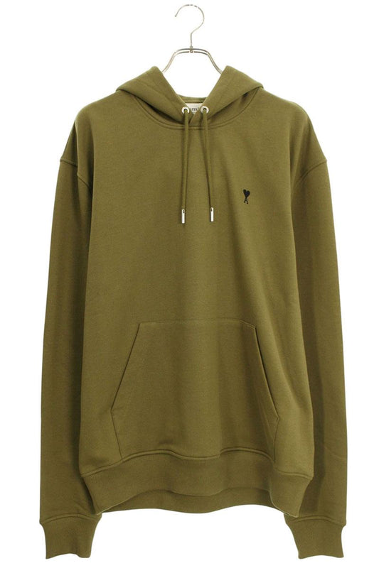 AMI 25AW Embroidered Pullover Hoodie Green Size XL