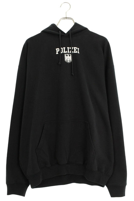 Vetements 25AW POLIZEI OVERSIZED Hoodie Black Size S