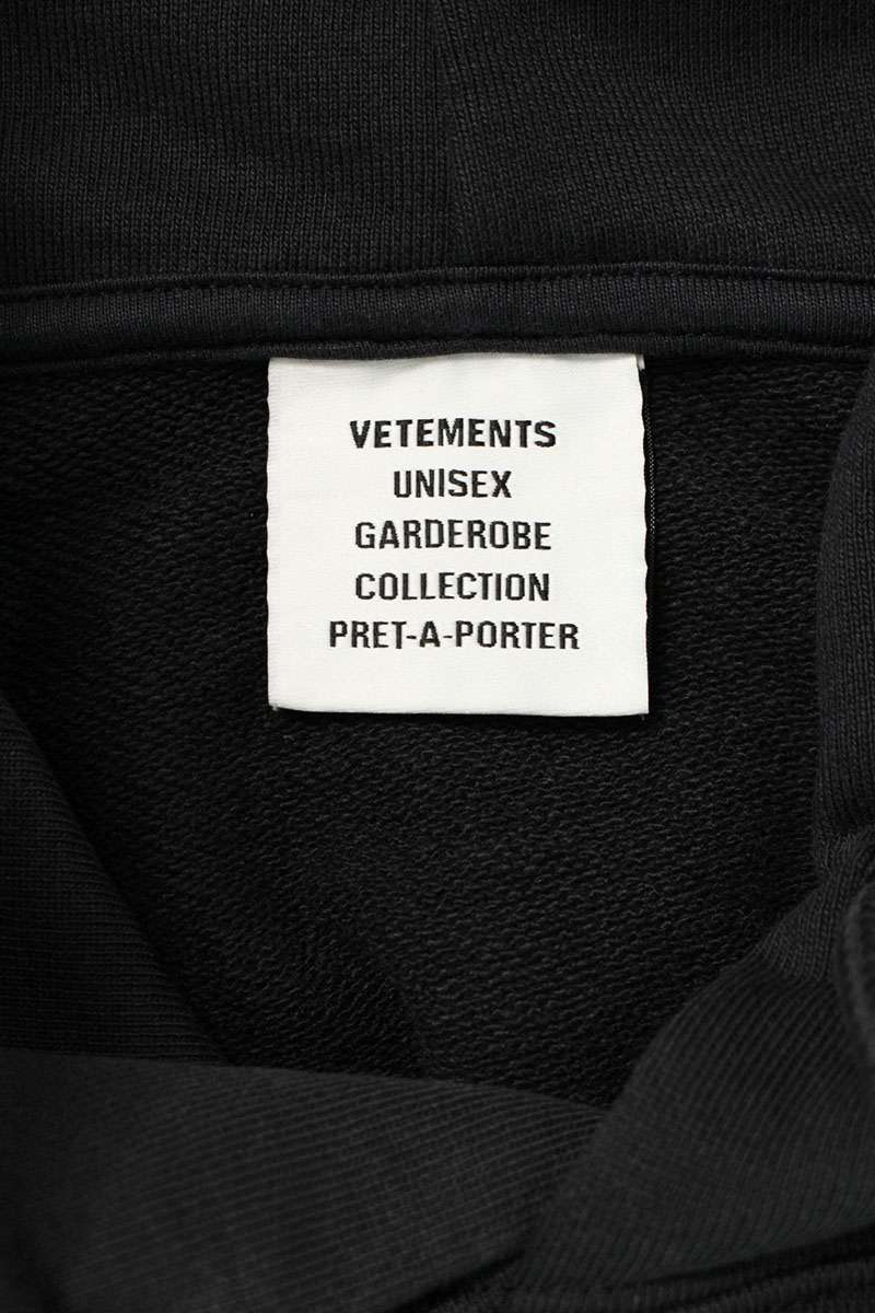 Vetements 25AW POLIZEI OVERSIZED Hoodie Black Size S