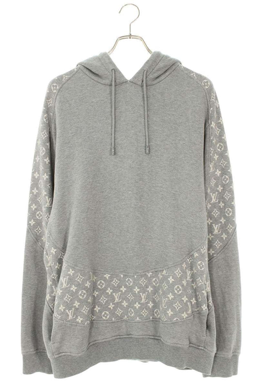 Louis Vuitton Hooded Pullover Hoodie Gray Size XXL