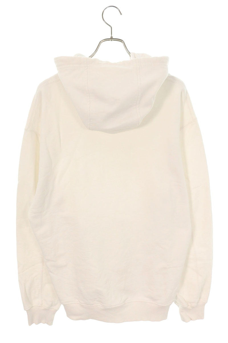 CASABLANCA Patch Pullover Hoodie White Size L