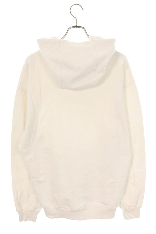 CASABLANCA Patch Pullover Hoodie White Size L