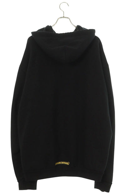 Chrome Hearts Logo Print Pullover Hoodie Black x Gold Size XXL