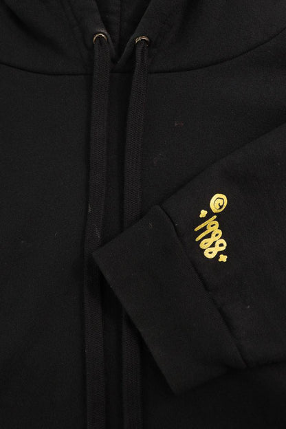 Chrome Hearts Logo Print Pullover Hoodie Black x Gold Size XXL