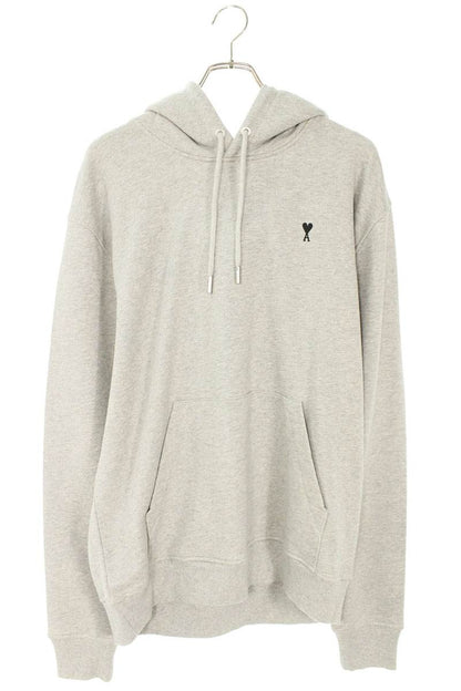 AMI 25AW Embroidered Pullover Hoodie Gray Size L