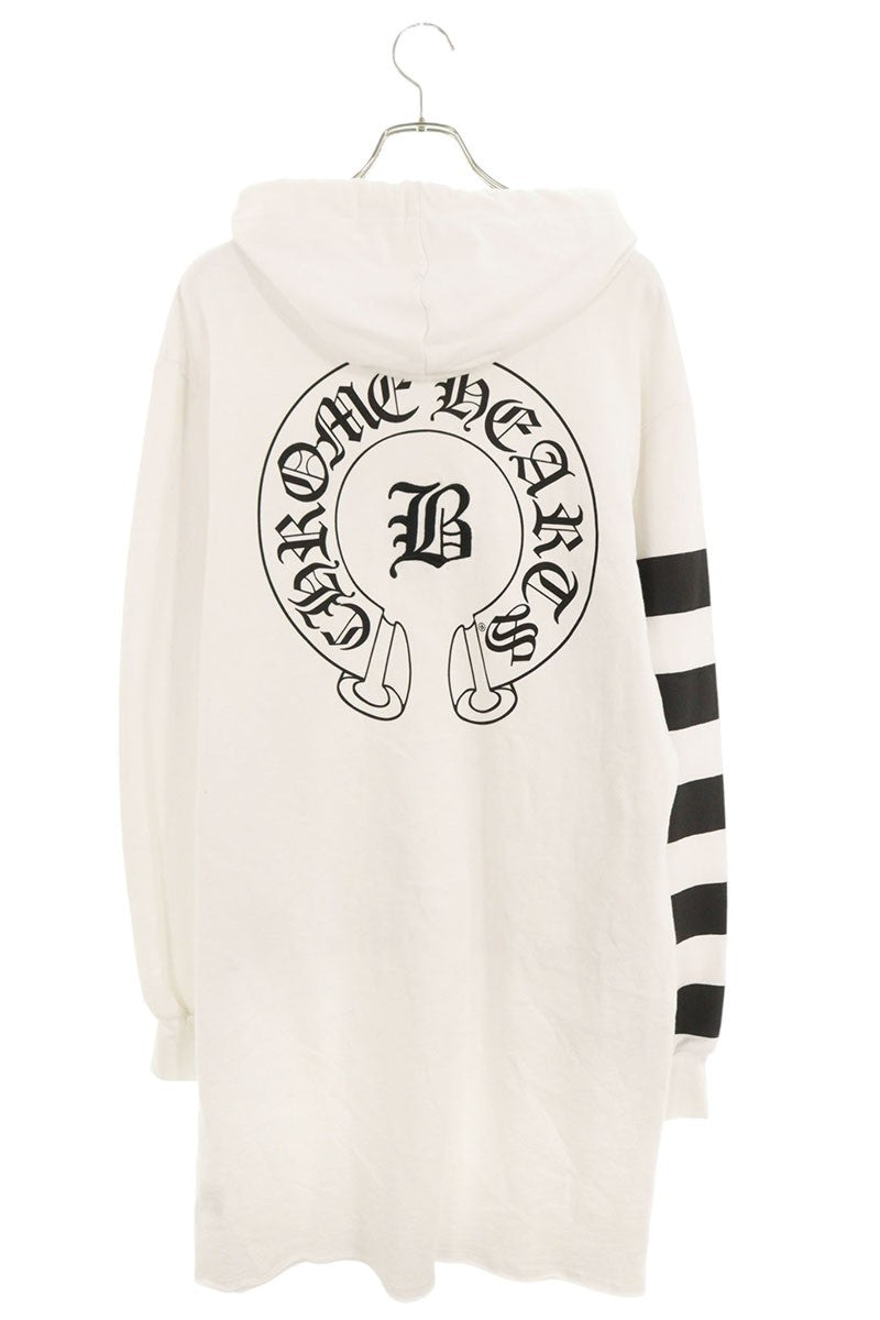 Chrome Hearts BELLA HD ZIP LNG BELLA Embroidered Hoodie White Size M