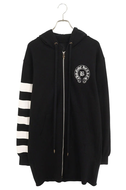 Chrome Hearts BELLA HD ZIP LNG BELLA Embroidered Up Hoodie Black Size S