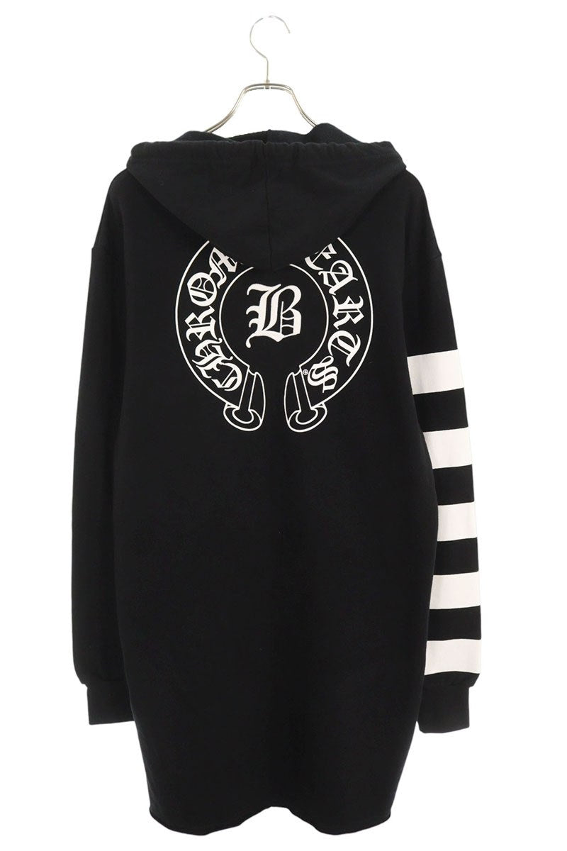 Chrome Hearts BELLA HD ZIP LNG BELLA Embroidered Up Hoodie Black Size S