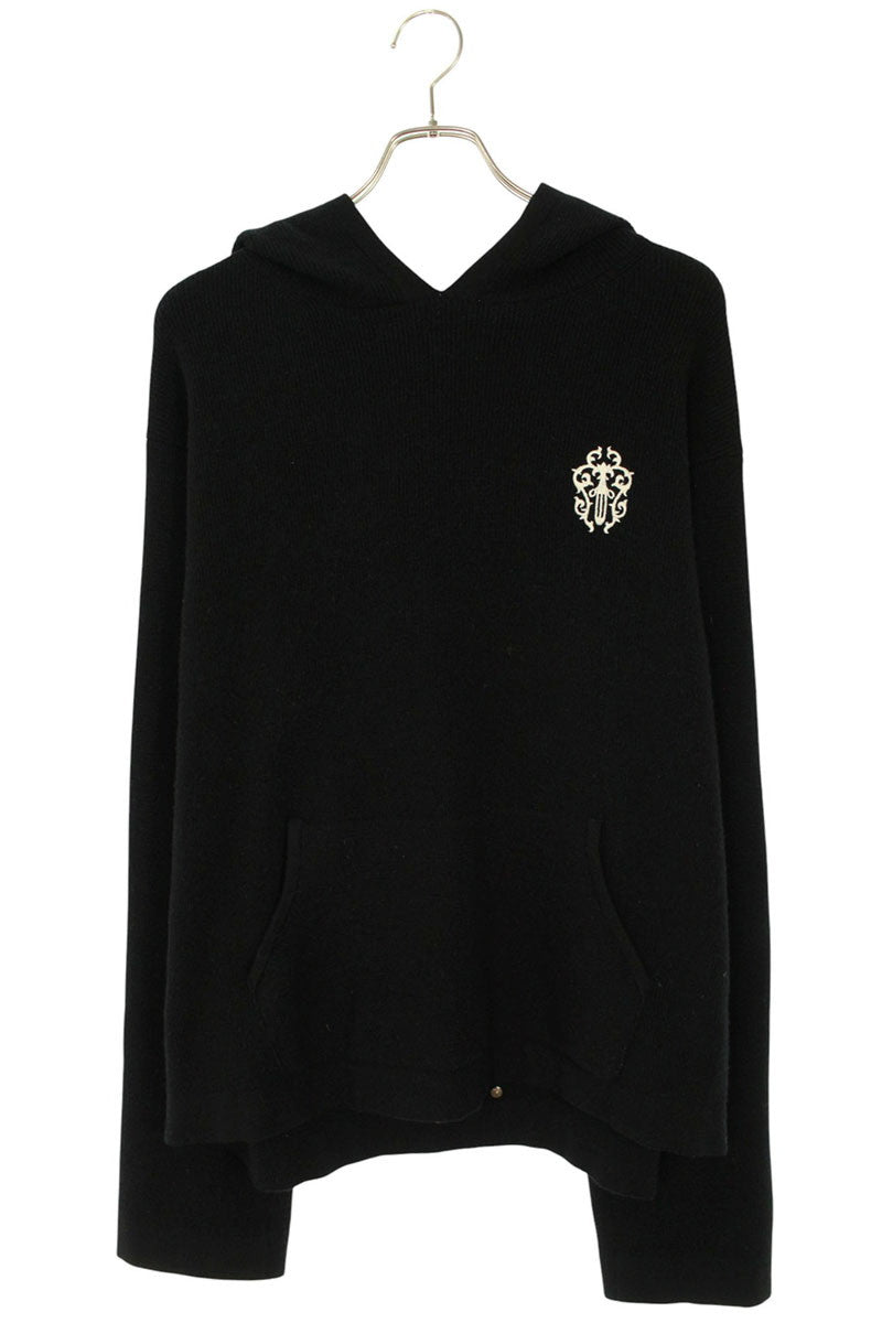 Chrome Hearts Black Cashmere Vine Dagger Knit Hoodie Size L