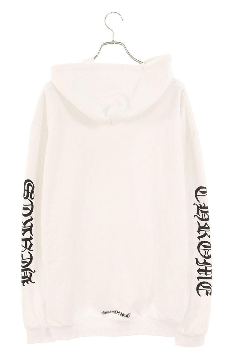 Chrome Hearts SWTSHRT PLV Logo Print Pullover Hoodie White x Black Size XL