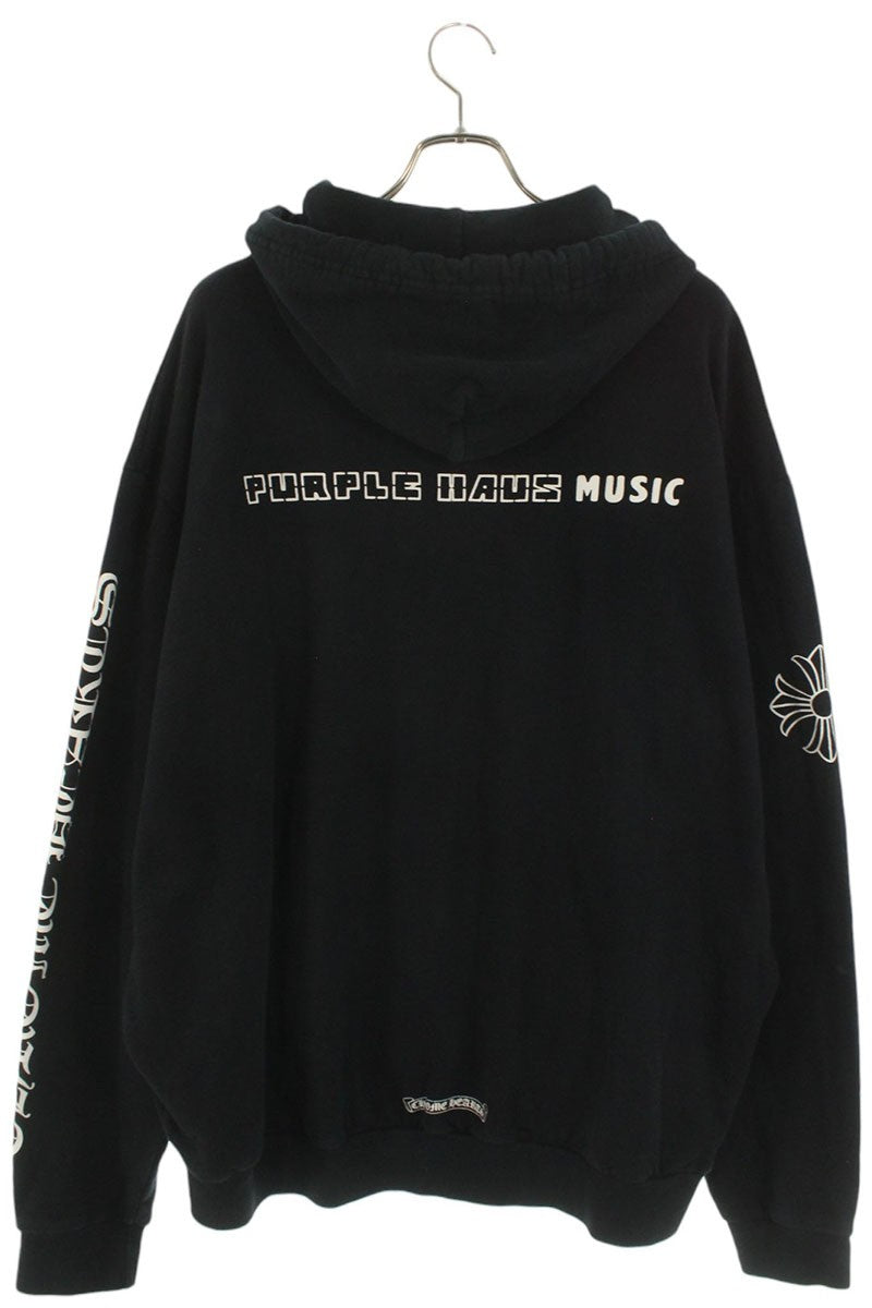 Chrome Hearts MONKPUNK HD PLVR PURPLEHAUS Logo Print Pullover Hoodie Size XXXL
