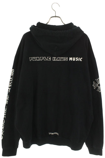 Chrome Hearts MONKPUNK HD PLVR PURPLEHAUS Logo Print Pullover Hoodie Size XXXL