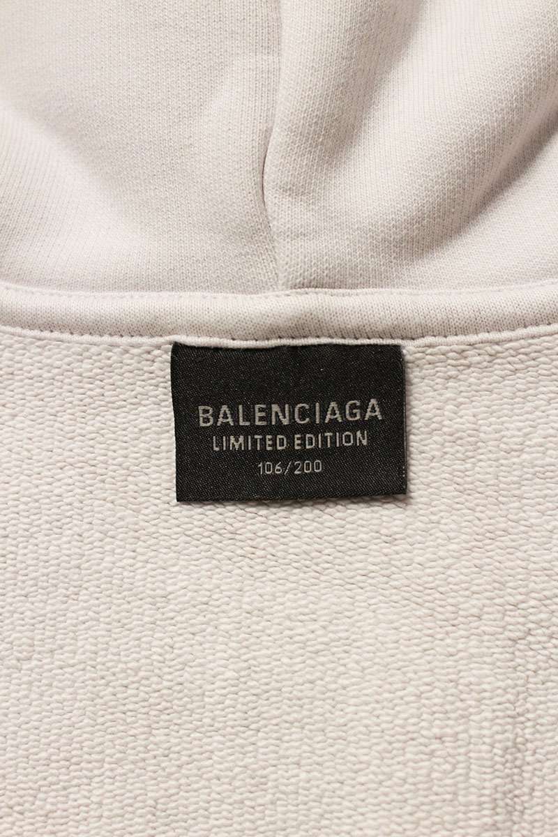 Balenciaga BFRND Zip Hoodie White Size L