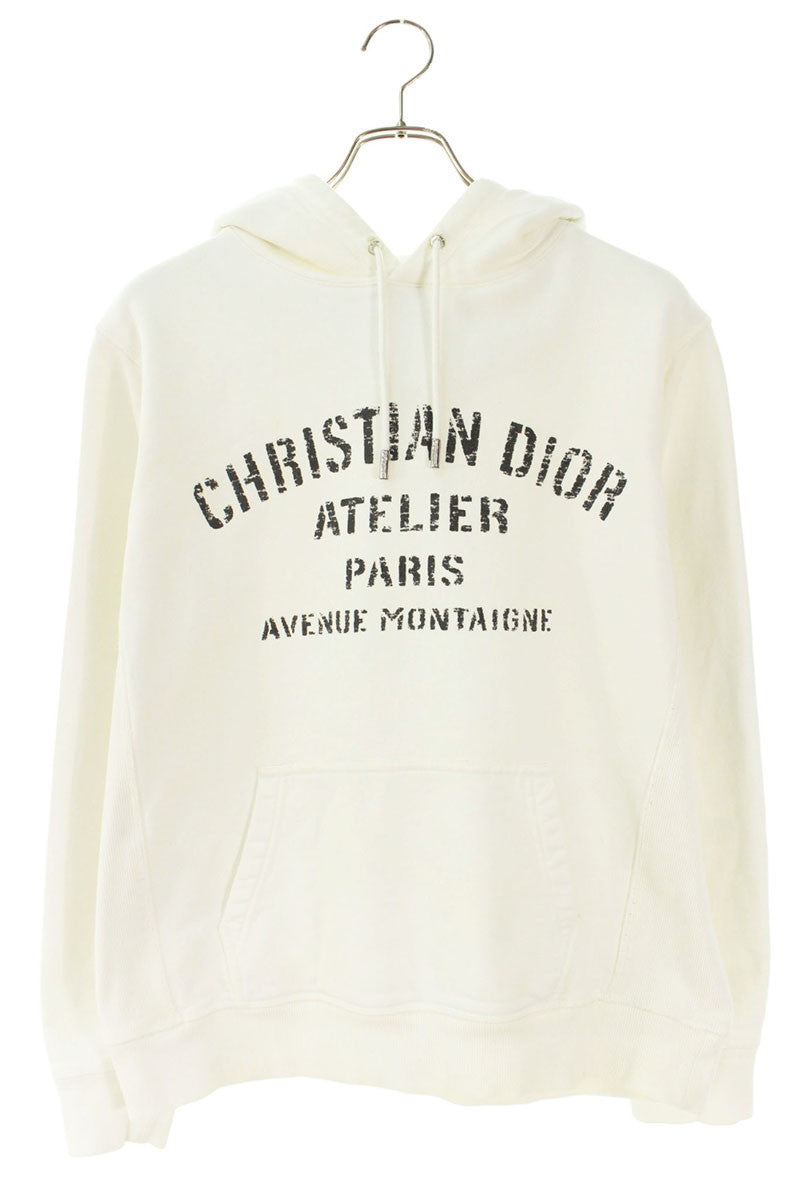 DIOR Atelier Cotton Hoodie White Size L
