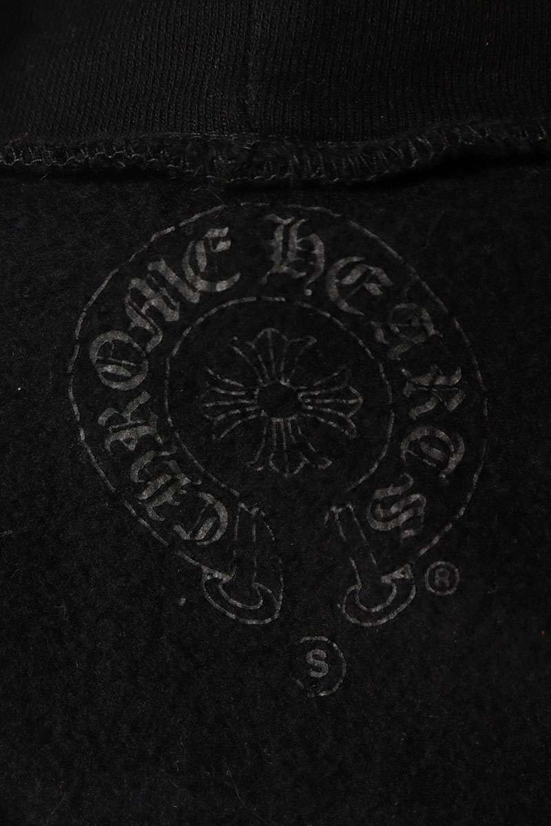 Chrome Hearts BELLA Embroidered Leather Sleeve Hoodie Size S