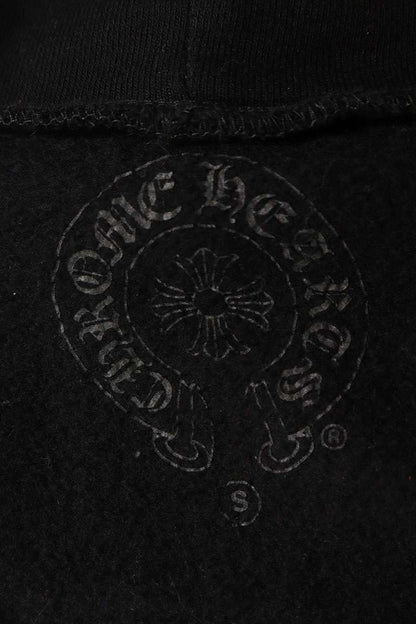 Chrome Hearts BELLA Embroidered Leather Sleeve Hoodie Size S