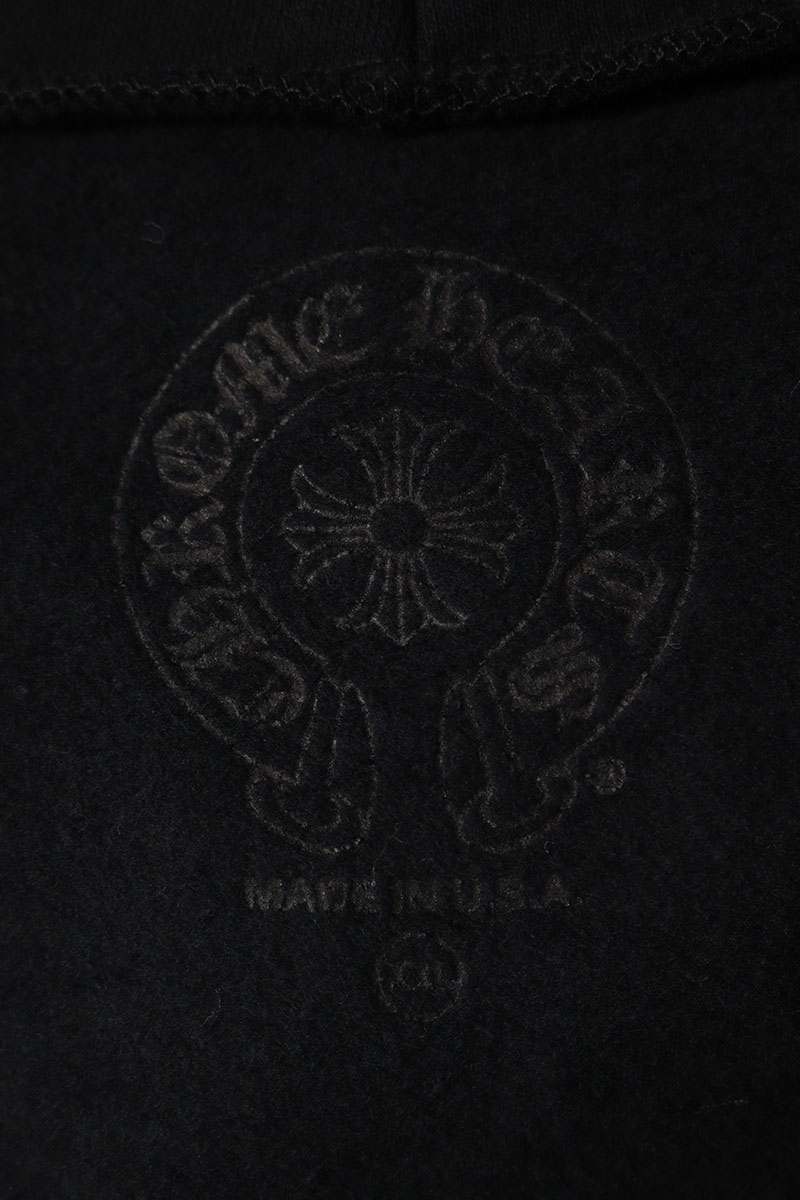 Chrome Hearts SWTSHRT HD ZIP Logo Print Up Hoodie Black x Silver Size XXL