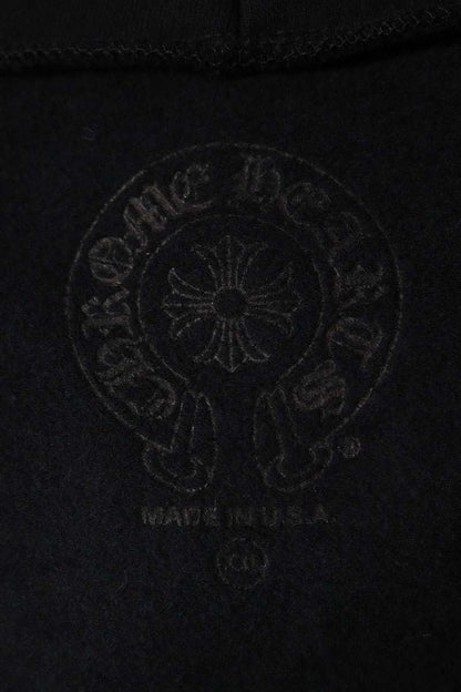 Chrome Hearts SWTSHRT HD ZIP Logo Print Up Hoodie Black x Silver Size XXL
