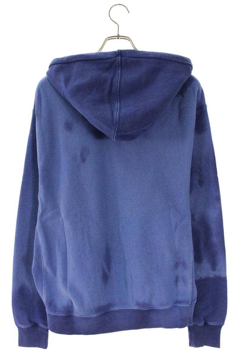 GUCCI Vintage Processed Cotton Hoodie Blue Size S