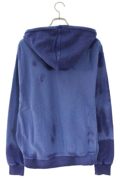 GUCCI Vintage Processed Cotton Hoodie Blue Size S