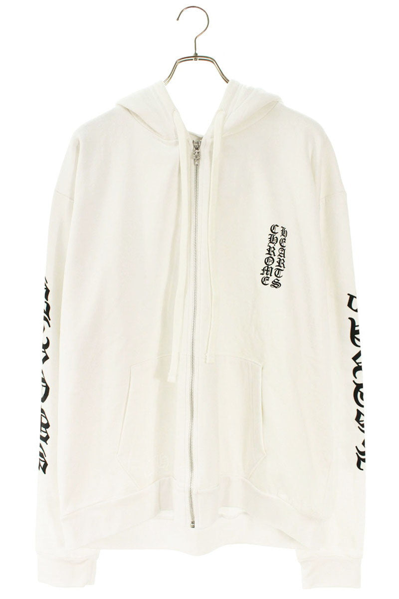 Chrome Hearts SWTSHRT HD ZIP Sleeve Logo Print Hoodie Size L