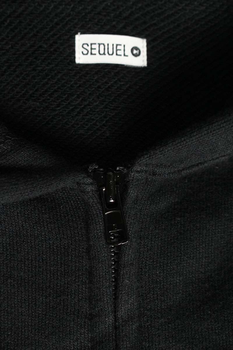 SEQUEL 24SS WEEKEND Logo Print Zip Hoodie Black Size XL