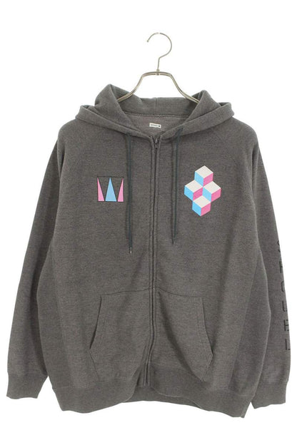 SEQUEL 24SS WEEKEND Logo Print Zip Hoodie Gray Size S