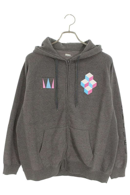 SEQUEL 24SS WEEKEND Logo Print Zip Hoodie Gray Size S
