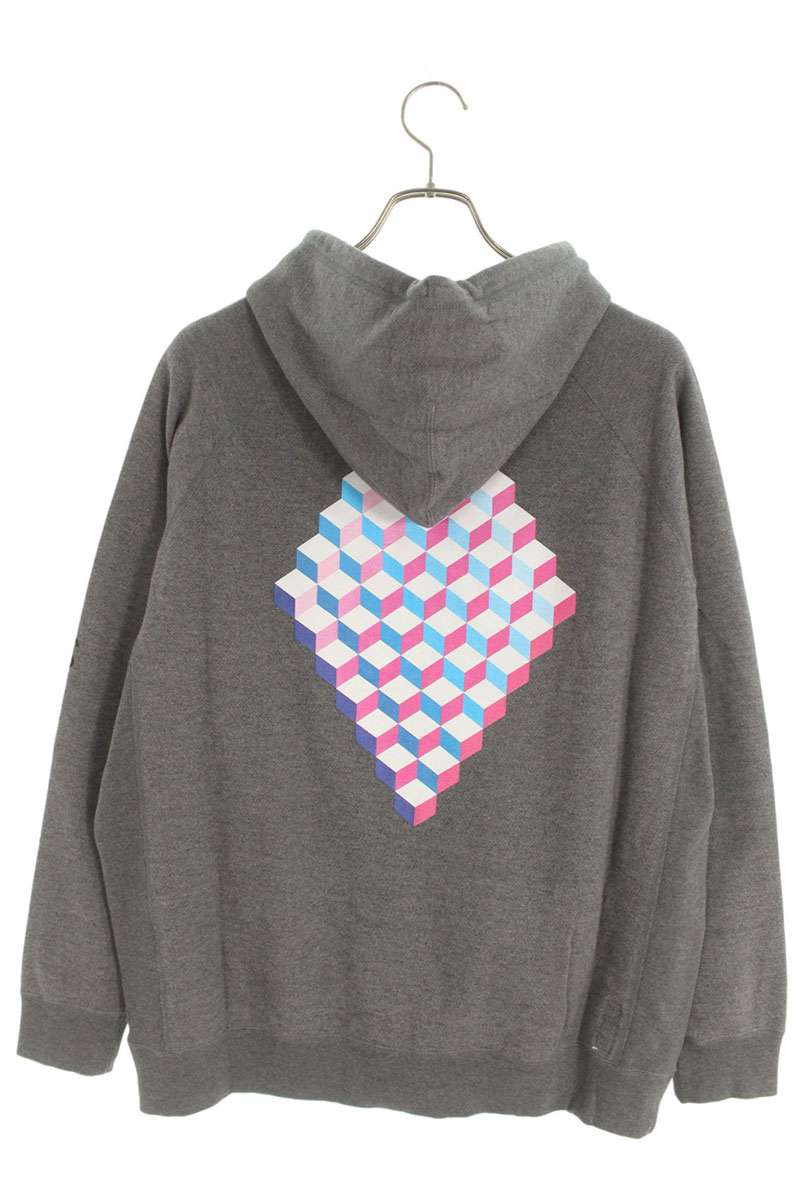 SEQUEL 24SS WEEKEND Logo Print Zip Hoodie Gray Size M