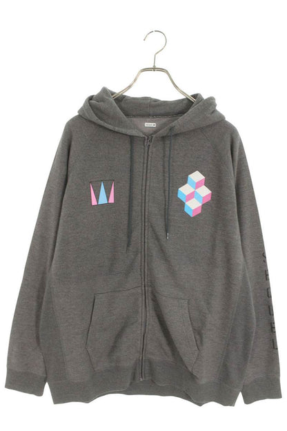 SEQUEL 24SS WEEKEND Logo Print Zip Hoodie Gray Size L
