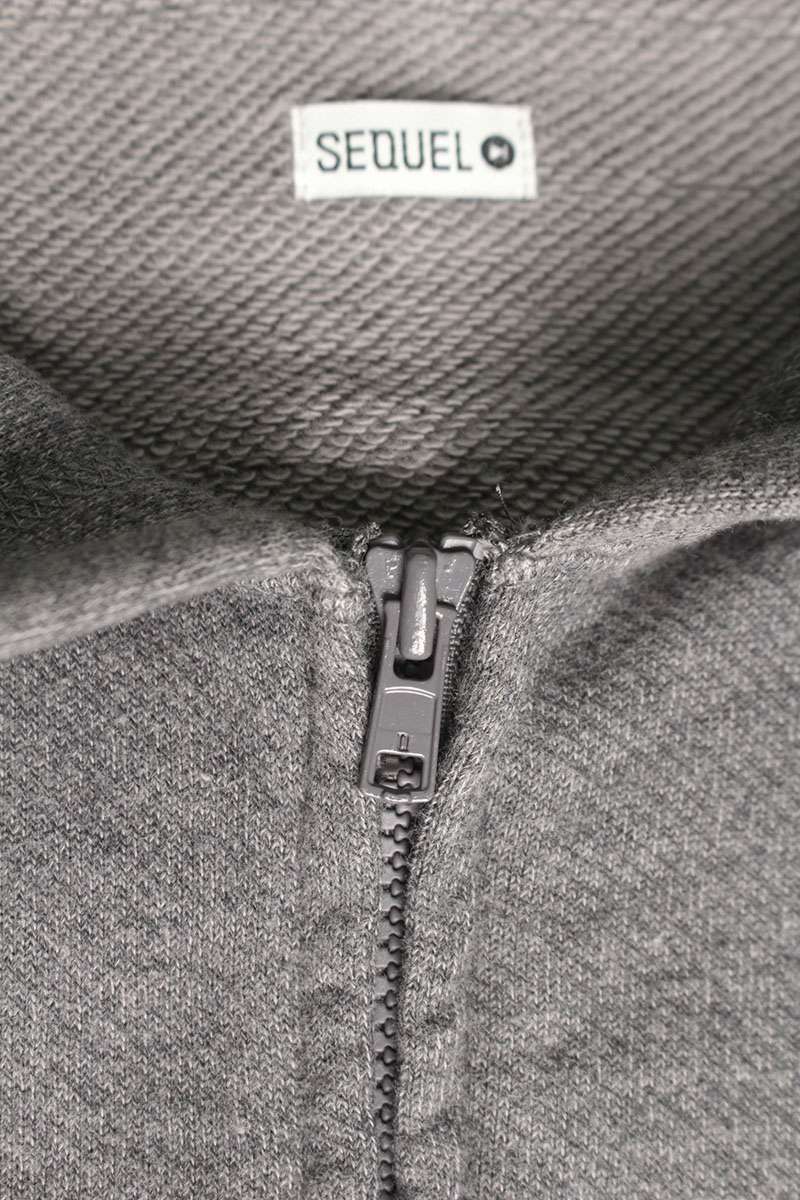 SEQUEL 24SS WEEKEND Logo Print Zip Hoodie Gray Size XL