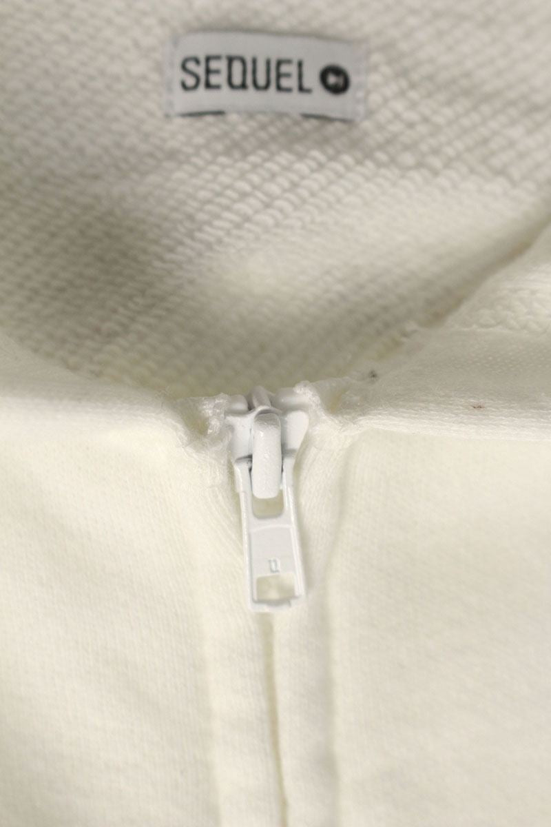 SEQUEL 24SS WEEKEND Logo Print Zip Hoodie White Size M