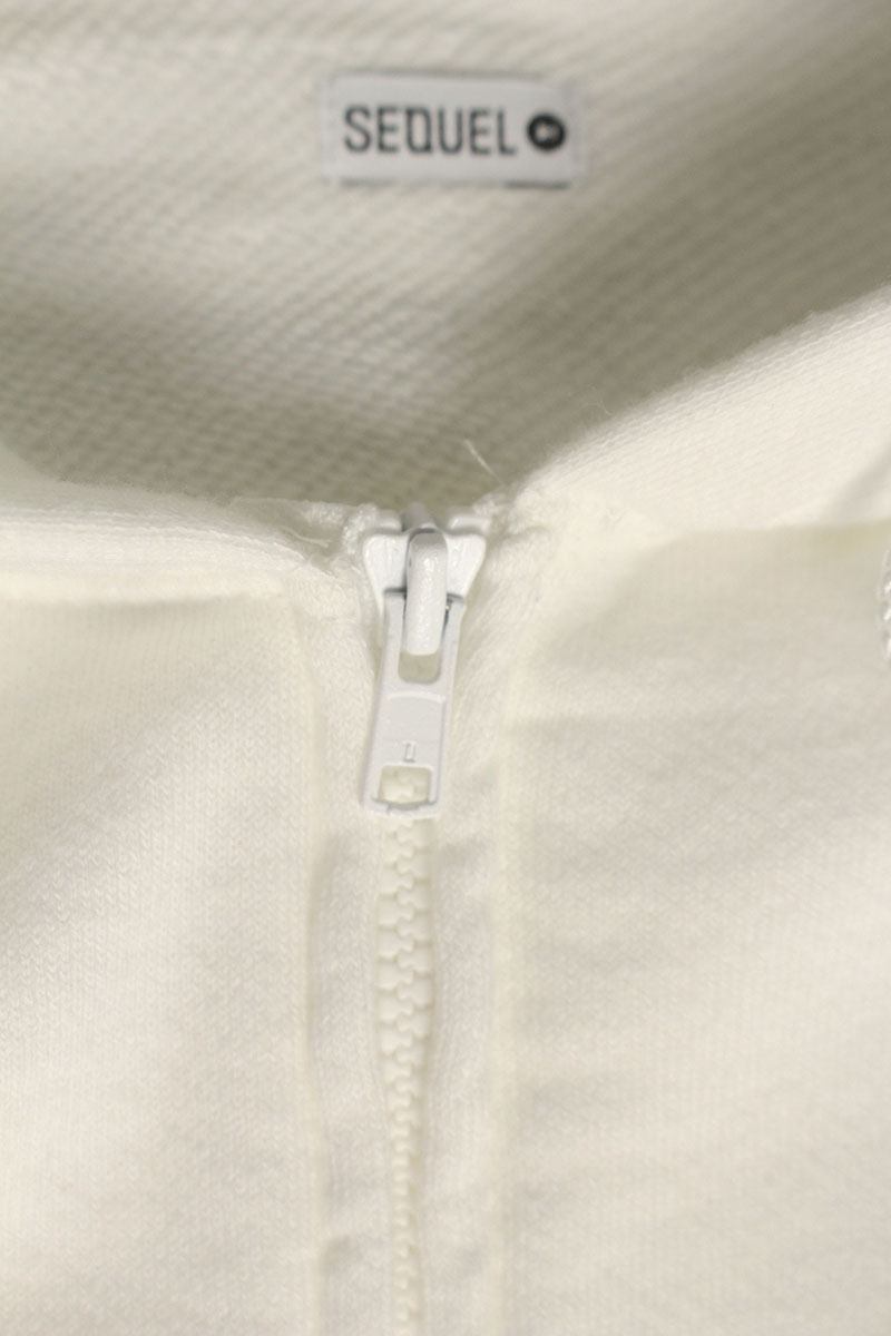 SEQUEL 24SS WEEKEND Logo Print Zip Hoodie White Size XL