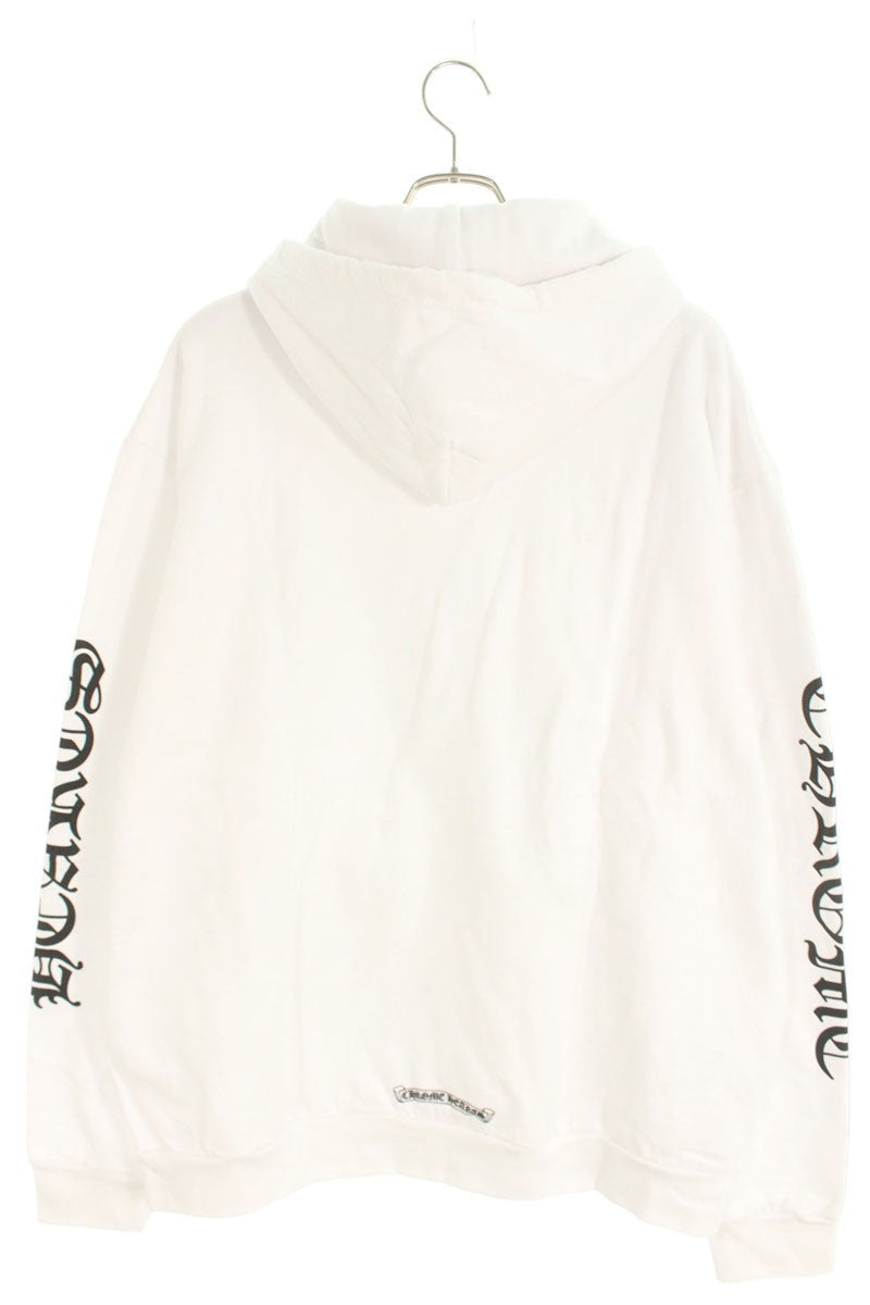 Chrome Hearts SWTSHRT PLVR Horseshoe Print Pullover Hoodie White Size XL