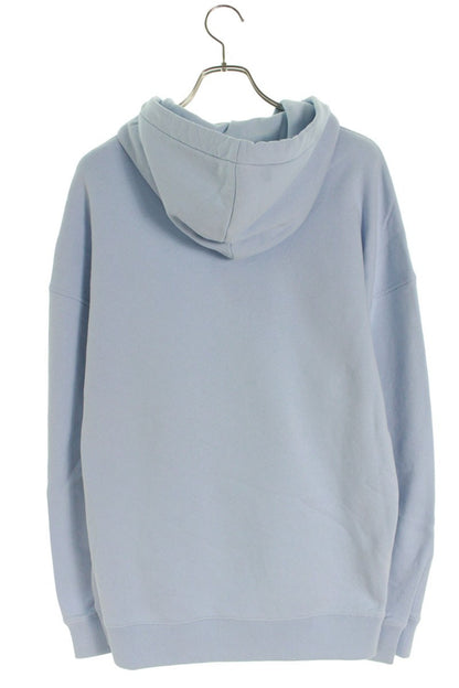 GIVENCHY Front Embroidered Logo Hoodie Light Blue Size M