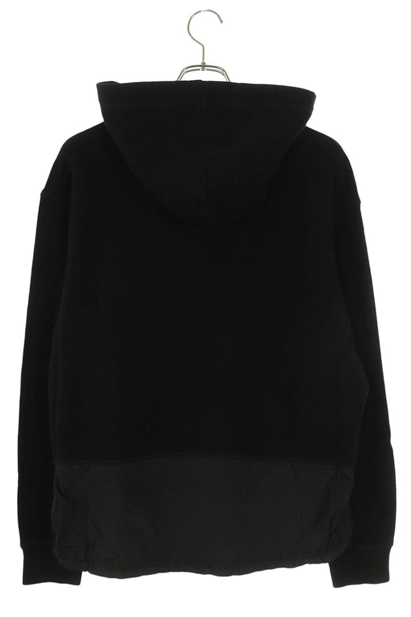 DSQUARED Front Print Nylon Panel Hoodie Black Size S