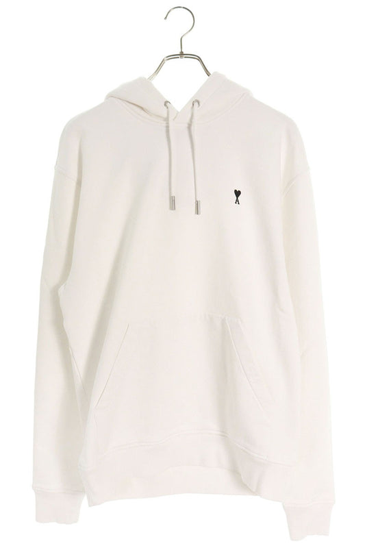 AMI Embroidered Hoodie White Size L